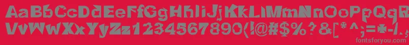 Crackwhore Font – Gray Fonts on Red Background