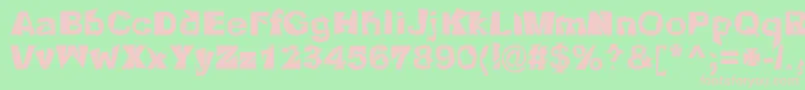 フォントCrackwhore – 緑の背景にピンクのフォント