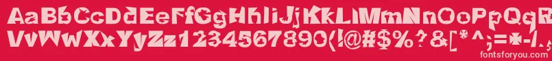 Crackwhore Font – Pink Fonts on Red Background