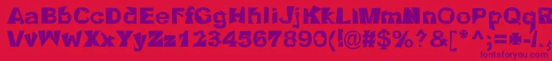 Crackwhore Font – Purple Fonts on Red Background