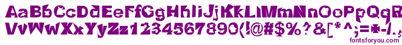 Crackwhore Font – Purple Fonts on White Background