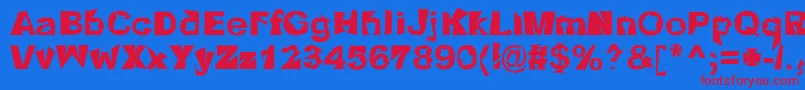 Crackwhore Font – Red Fonts on Blue Background