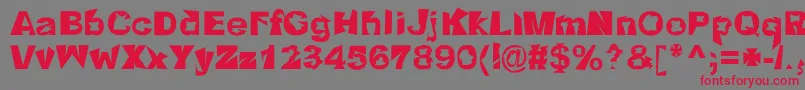Crackwhore Font – Red Fonts on Gray Background