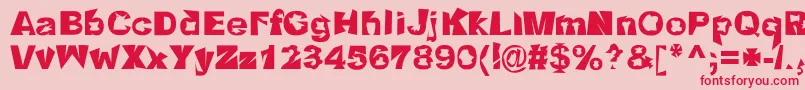 Crackwhore Font – Red Fonts on Pink Background