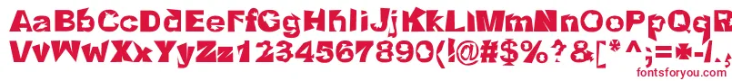 Crackwhore Font – Red Fonts on White Background