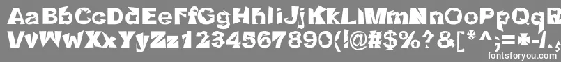 フォントCrackwhore – 灰色の背景に白い文字