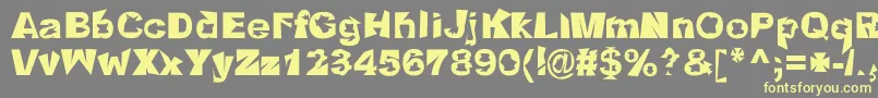 Crackwhore Font – Yellow Fonts on Gray Background