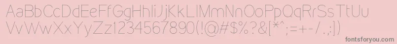 KirvyThin Font – Gray Fonts on Pink Background