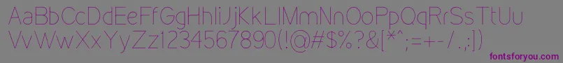 KirvyThin Font – Purple Fonts on Gray Background