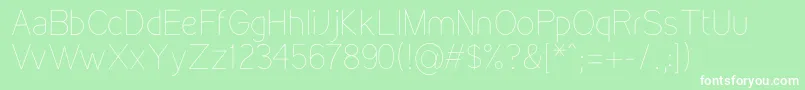 KirvyThin Font – White Fonts on Green Background