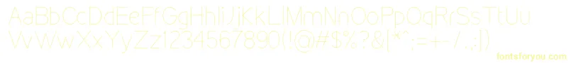 KirvyThin Font – Yellow Fonts on White Background