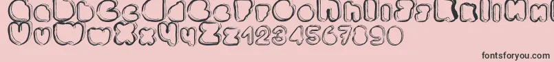 Ponctuation Font – Black Fonts on Pink Background