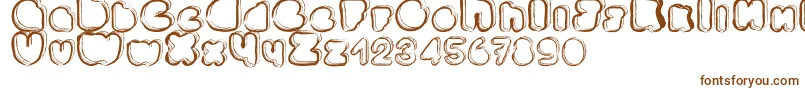 Шрифт Ponctuation – коричневые шрифты на белом фоне