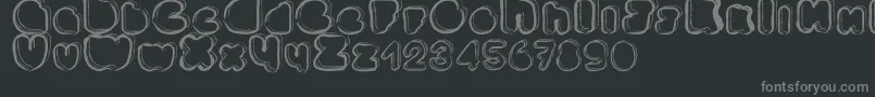 Шрифт Ponctuation – серые шрифты на чёрном фоне
