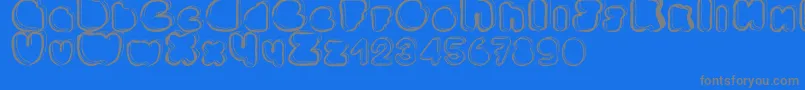 Шрифт Ponctuation – серые шрифты на синем фоне
