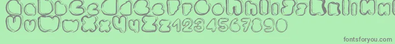 Ponctuation Font – Gray Fonts on Green Background