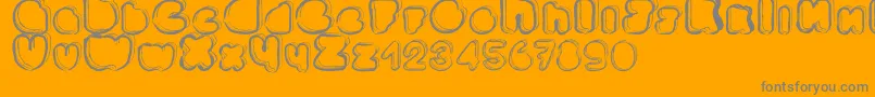 Шрифт Ponctuation – серые шрифты на оранжевом фоне