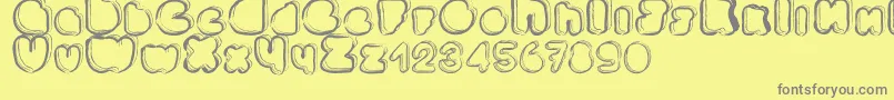 Шрифт Ponctuation – серые шрифты на жёлтом фоне