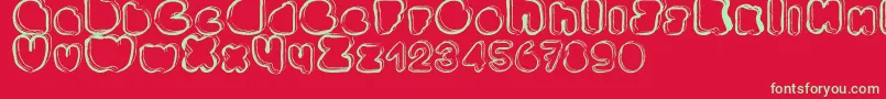 Ponctuation Font – Green Fonts on Red Background