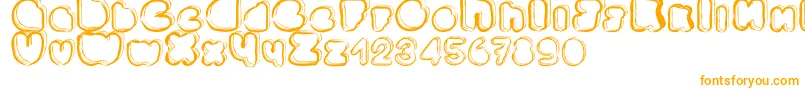 Шрифт Ponctuation – оранжевые шрифты на белом фоне