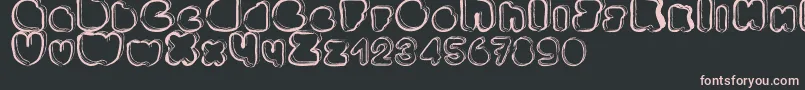 Ponctuation Font – Pink Fonts on Black Background
