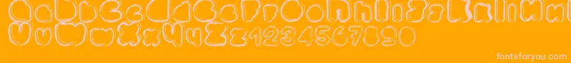 フォントPonctuation – オレンジの背景にピンクのフォント