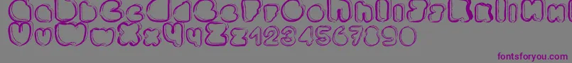 Ponctuation Font – Purple Fonts on Gray Background