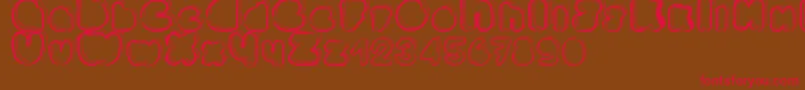 Ponctuation Font – Red Fonts on Brown Background