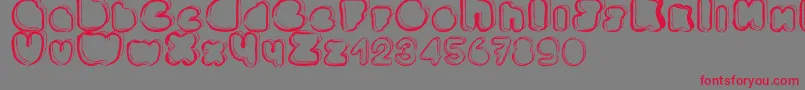 Ponctuation Font – Red Fonts on Gray Background