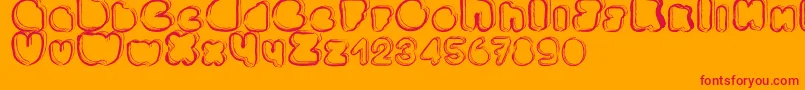 Шрифт Ponctuation – красные шрифты на оранжевом фоне