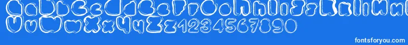 Шрифт Ponctuation – белые шрифты на синем фоне