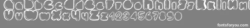 Ponctuation Font – White Fonts on Gray Background