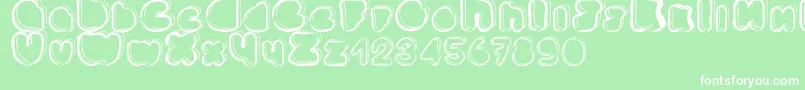 Ponctuation Font – White Fonts on Green Background