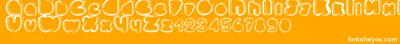 Шрифт Ponctuation – белые шрифты на оранжевом фоне
