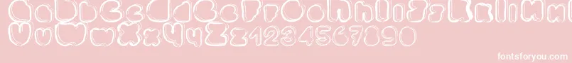 Шрифт Ponctuation – белые шрифты на розовом фоне