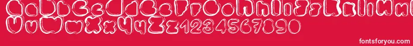 Ponctuation Font – White Fonts on Red Background