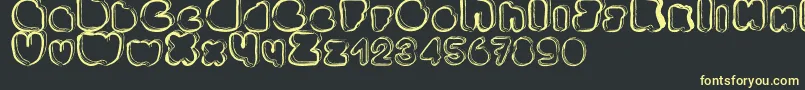 Ponctuation Font – Yellow Fonts on Black Background