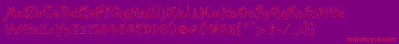 Rival-Schriftart – Rote Schriften auf violettem Hintergrund