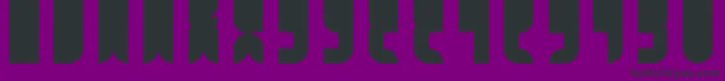 Czcionka FbCatbop – czarne czcionki na fioletowym tle