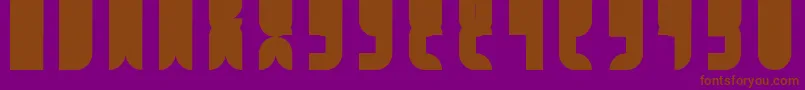 FbCatbop Font – Brown Fonts on Purple Background