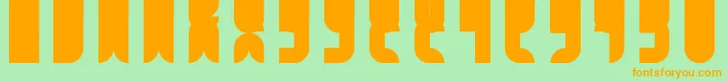 FbCatbop Font – Orange Fonts on Green Background