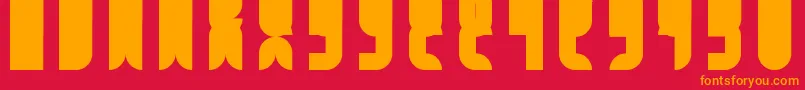 FbCatbop Font – Orange Fonts on Red Background