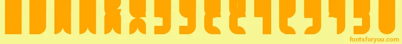 FbCatbop Font – Orange Fonts on Yellow Background
