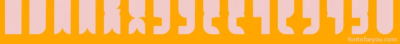 FbCatbop Font – Pink Fonts on Orange Background