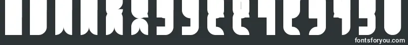 フォントFbCatbop – 黒い背景に白い文字