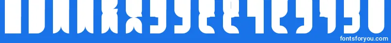 FbCatbop Font – White Fonts on Blue Background