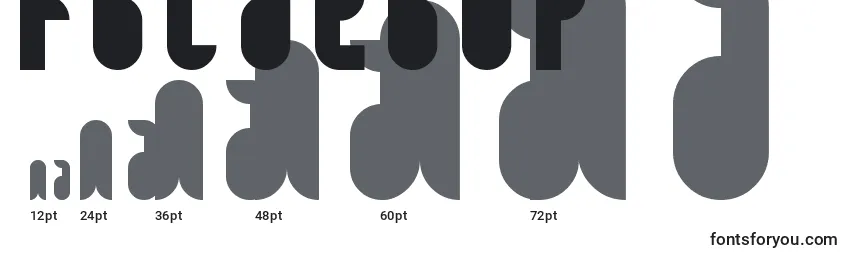 Размеры шрифта FbCatbop