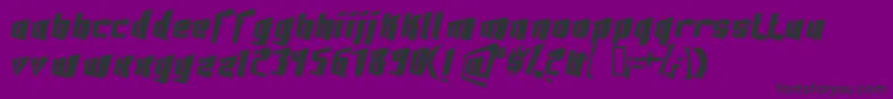 FontovisionIii3DNo2 Font – Black Fonts on Purple Background