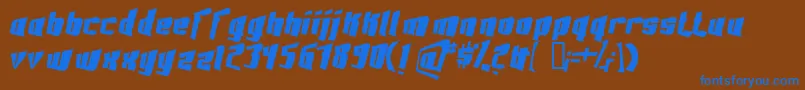 Шрифт FontovisionIii3DNo2 – синие шрифты на коричневом фоне