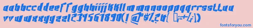 Шрифт FontovisionIii3DNo2 – синие шрифты на розовом фоне